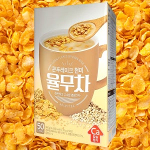 담터 콘푸레이크 현미 율무차 50스틱 일회용 탕비실 분말 탕비실 곡물라떼