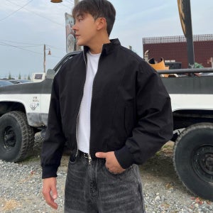 [unisex] 바라쿠다 크롭 투웨이 지퍼 남녀공용 커플 블루종 자켓 3COLOR