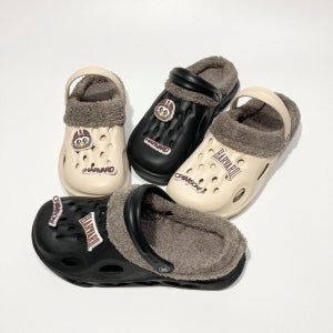 무브댓 겨울 방한 털 클로그 슬리퍼 공용 캠핑 샌들