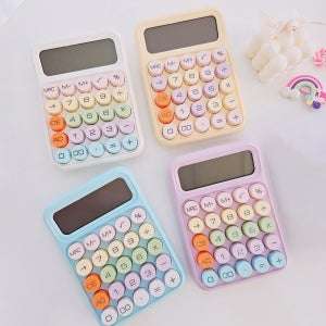 로에드 기계식 레트로 계산기 귀여운 전자 미니 사무용 계산기