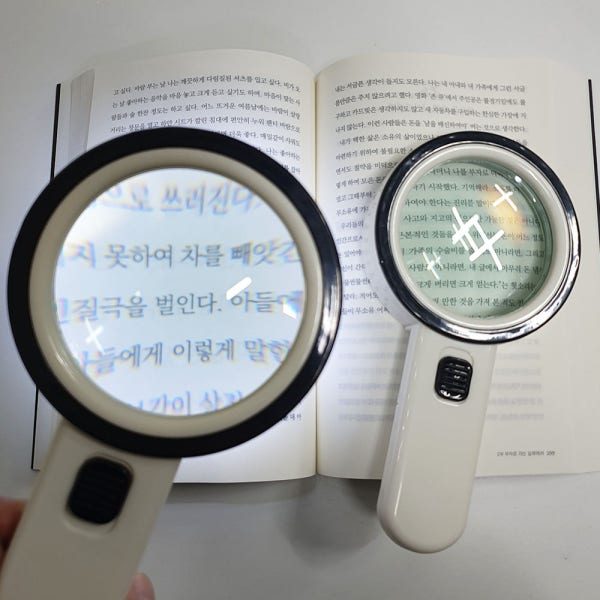 LED 돋보기 손잡이 조명 휴대용 독서 확대경 30배