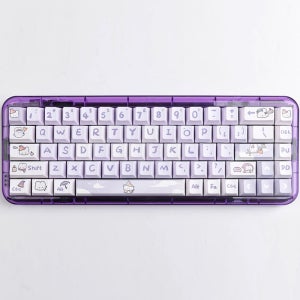 마법 토끼 체리 PBT 염료승화 키보드 키캡 144키