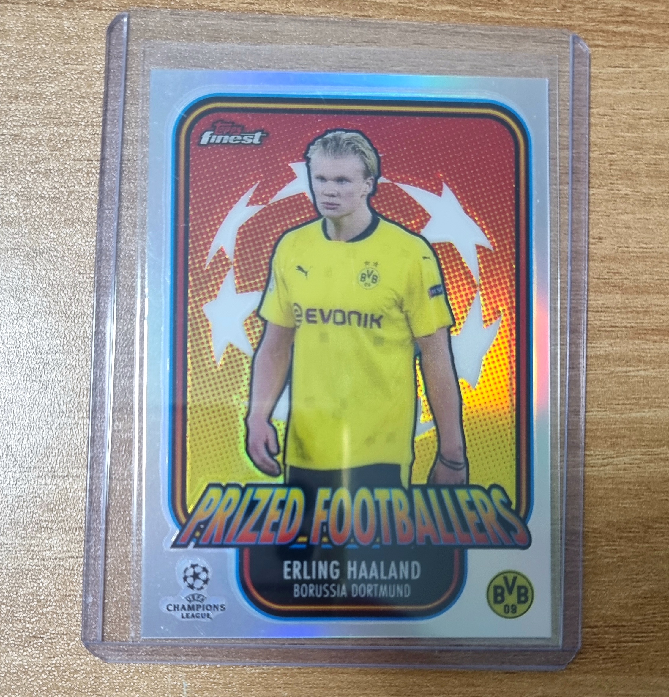엘링 홀란드 2020-21 Topps Finest UEFA UCL Erling Haaland Prized Footballers 홀란 축구 카드