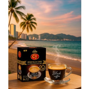 베트남 C7 블랙 인스턴트 커피 무설탕 50g(2.5gX20팩)X 8box / Ca Phe Hoa Tan Den 롯데마트 커피 Luwak 루왁 아메리카노 푸꾸옥 다낭 나트랑