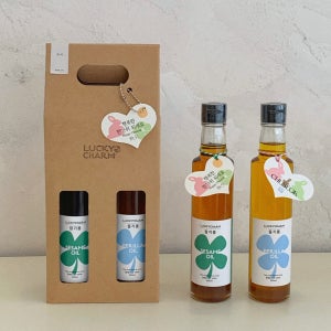추석 선물 2구 저온압착 안동 참기름 & 들기름 세트 180ml 250ml 고소한 국산