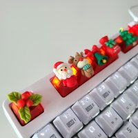 크리스마스 산타 포인트 키캡 ESC 커스텀 예쁜 기계식 키보드 꾸미기 키캡놀이