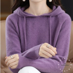 마이이너웨어 여성니트 가을 겨울 후드 긴팔 니트 티