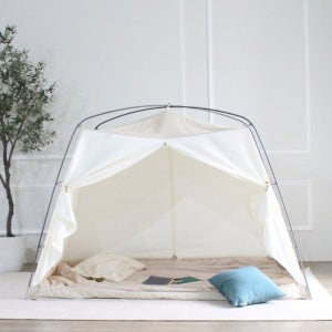 프리미엄 4도어 난방텐트 싱글 바닥 침대 보온 방한 실내텐트