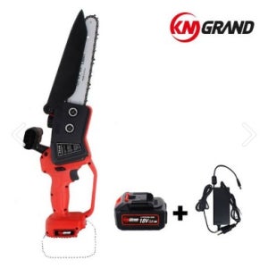 KM그랜드 KS08 8 인치 충전 미니 체인톱 20V 4.0AH 마끼다 베터리 호환 배터리 2개