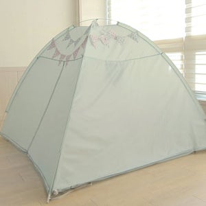 원터치 소형 난방텐트 싱글 퀸 대형 실내텐트 침대 보온 방한 바람막이 1인용 수면 방풍