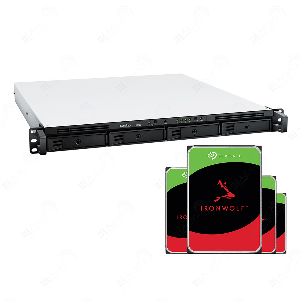 시놀로지 RS822RP+ 32TB (16TBx2) 씨게이트 Ironwolf HDD