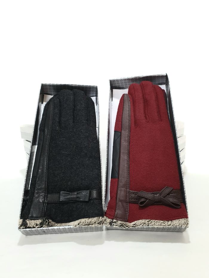 CK 안감기모 콤비가죽 양가죽 여자장갑