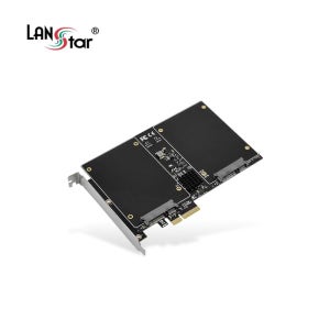 랜스타 2포트 2.5인치 SSD HDD SATA3 카드 LS-PCIE-RAID