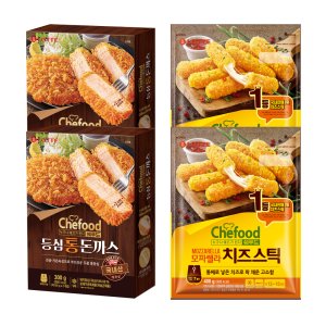 [본사직영] Chefood 등심통돈까스 300g 2개+모짜렐라 치즈스틱 400g 2개