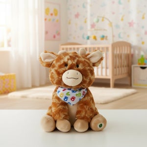 커들반 노래하고 춤추는 리틀 기린 인형 움직이는 애착 봉제 동물 장난감 작동 멜로디 완구