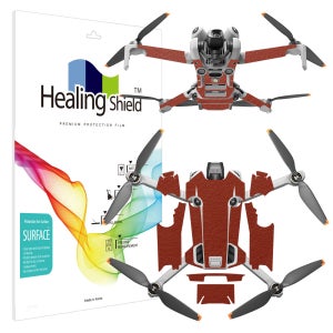힐링쉴드 DJI 미니4 프로 레더브라운 외부보호필름 세트