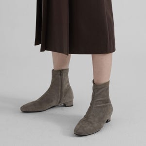 호픈 스판 앵클 삭스부츠 기모 여자 겨울신발 스웨이드 3cm