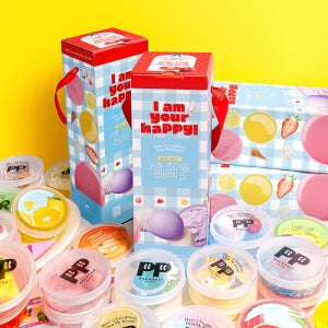 팔레트슬라임 8개 크리스마스 조이풀 랜덤박스 선물세트 안전한 수제 슬라임 키덜트 액체괴물 액괴