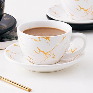 모던 마블 커피잔 세트 300ml 홈카페 티 카푸치노잔