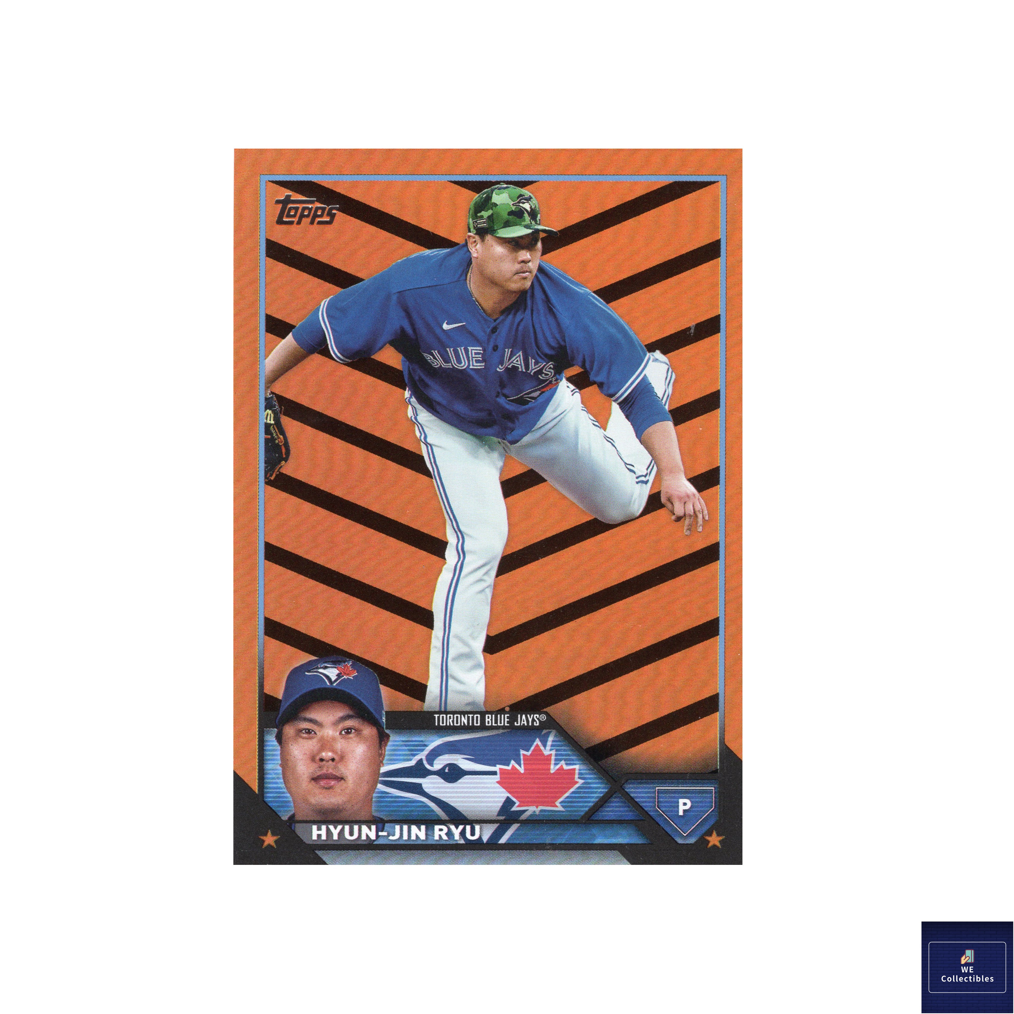 류현진 탑스 업데이트 블랙 앤 오렌지 2023 Topps 야구카드 한화 3646