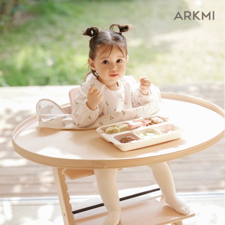 아크미 자기주도 이유식 매트 아기 턱받이 세트