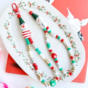 맘아트 DIY X-MAS 크리스마스 스마트폰 스트랩 만들기 키트 태그홀더 포함 산타 요정