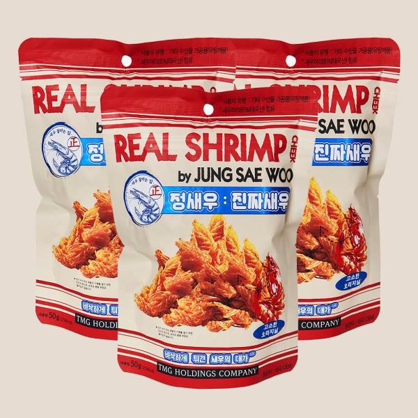 정새우 진짜새우 오리지널 50g 외 7종 새우머리 과자 튀김 과자 기본 3입 맥주안주