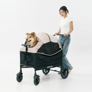 멀리 저상형 강아지유모차 웨건 개모차 MW6-람브로베이지
