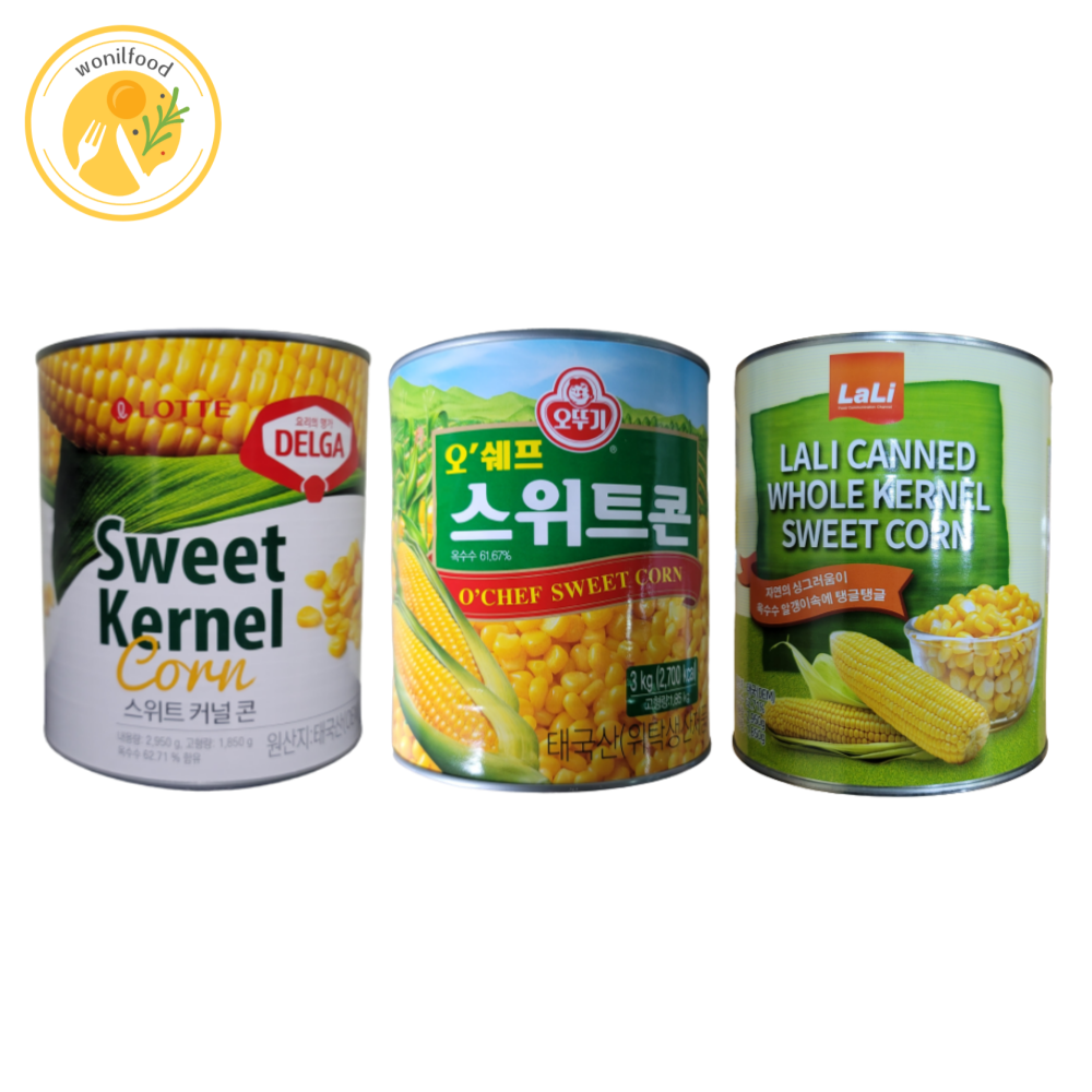 대용량 업소용 옥수수콘 2950g(3kg) 롯데 스위트 커널콘 외 2종
