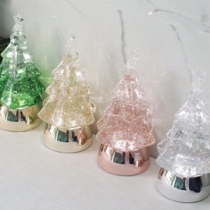 투명 크리스마스 트리 무드등 트리스탈 반짝이 스노우볼 워터볼