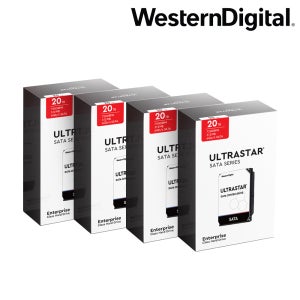 [WD공식총판점] Ultrastar HC560 20TB WUH722020BLE6L4 4PACK 패키지 무상3년 20TBx4 80TB 서버 NAS (20TB 4개 묶음)