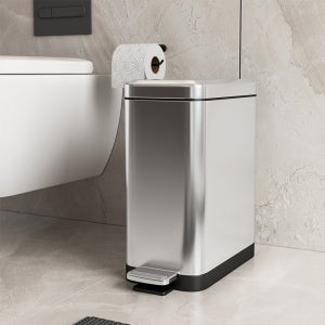 오라플 스텐 페달 휴지통 쓰레기통 틈새 욕실 거실 인테리어 냄새차단