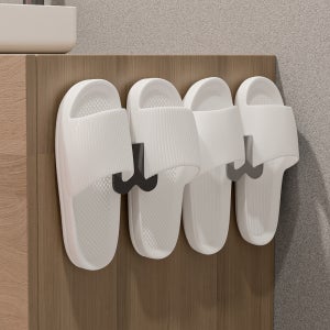 1+1 오라플 접착식 슬리퍼걸이 거치대 정리대 꽂이 실내화 욕실 거실