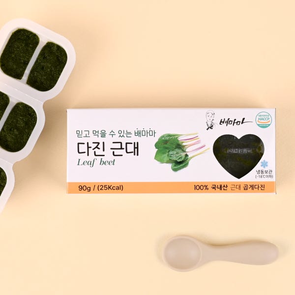 배마마 근대 큐브 다진 야채 채소 초기 토핑 재료 죽 미음 15gX6