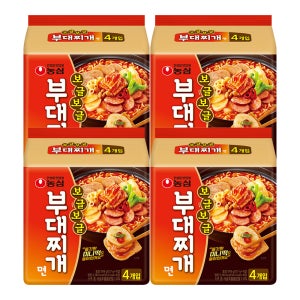 농심 보글보글 부대찌개면 127g, 16개