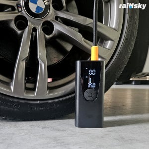 레인스카이 타이어 공기압 주입기 올인원 공기주입기 차량용 바퀴 휴대용 에어펌프
