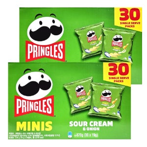 코스트코 프링글스 미니 사워크림 & 어니언 570G [19G X 30팩] X 2박스