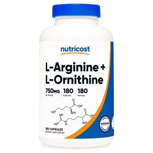 뉴트리코스트 L-아르기닌 500mg + L-오르니틴 250mg 180캡슐 6개월분