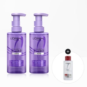 [+2.6CM UP] 로레알 히알루론산 볼륨업 샴푸 440ml 2개 + 본드리페어 프리트리트먼트 100ml