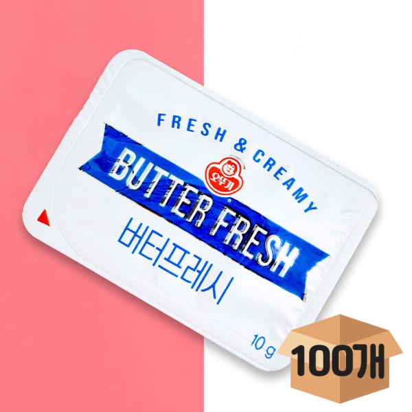오뚜기 일회용 버터후레쉬 10g (100개) 낱개 포션 버터프레시