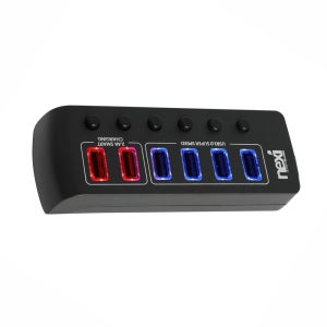 USB3.0허브 4포트 충전 2포트 유전원 개별스위치 확장 노트북 맥북허브 RNX1232