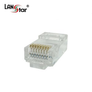[LANSTAR] 케이블 통과형 모듈러 콘넥터 8P8C RJ45 CAT 6 UTP (100개) LSN 6PASS UTP