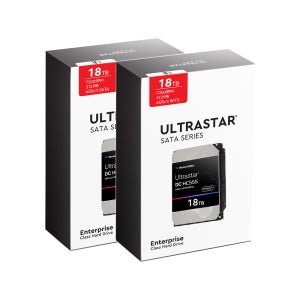 [WD공식총판점] Ultrastar HC555 18TB WUH722018CLE6L4 2PACK 패키지 무상3년 18TBx2 36TB 서버 NAS (18TB 2개 묶음)