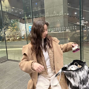 울 100% 핸드메이드 후드 반코트 여성 겨울 고급 오버핏 하프코트