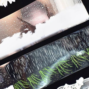 사계의 원소 PET 마스킹테이프 2m 감성 날씨 눈 비 구름 버들 탑꾸 다꾸 마테