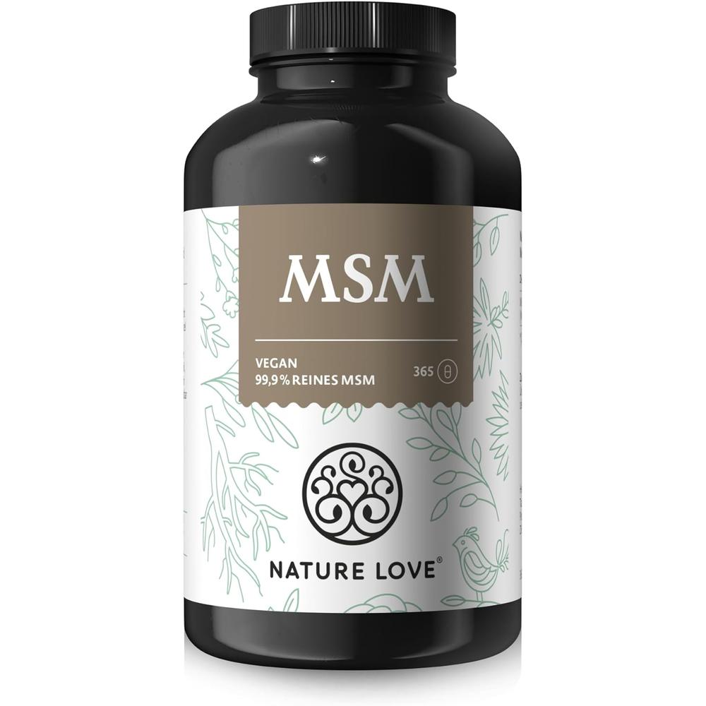 <b>Nature Love</b> MSM Capsules 독일 <b>네이처러브</b> 식이유황 <b>엠에스엠</b> 1600mg 365캡슐