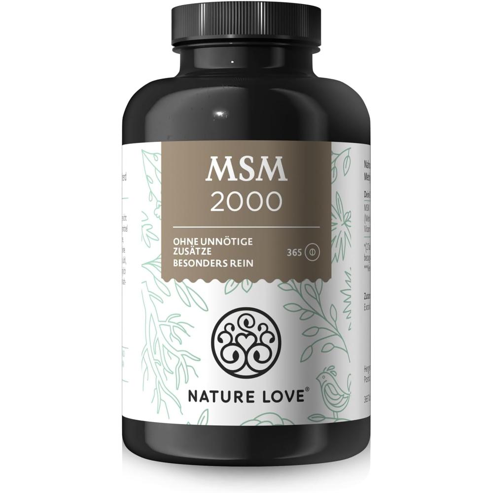 독일 <b>네이처러브</b> 식이유황 비타민 C <b>엠에스엠</b> 2000mg 365정 <b>Nature Love</b> MSM vitamin C