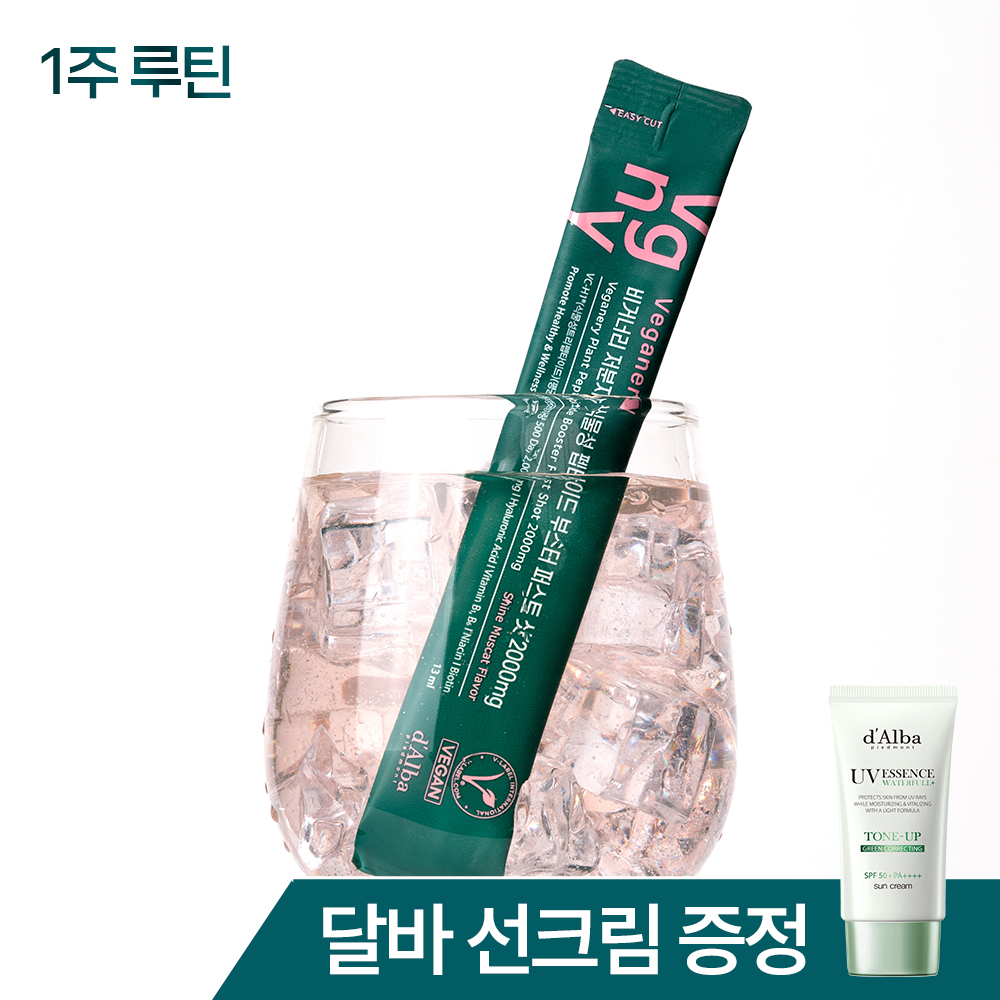 먹는 달바 비거너리 저분자 액상 식물성 펩타이드 퍼스트 샷 2000 mg 7포, 1개