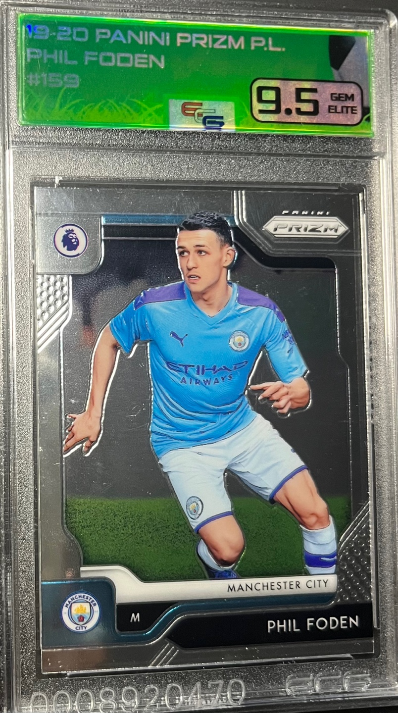 [스포츠카드] 2019-20 파니니 프리즘 프리미어리그 필 포든 Phil Foden ECG 9.5 등급 루키 축구카드 (맨시티/EPL)