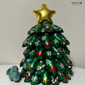 크리스마스 화려한 미니 트리풍선(38cm)